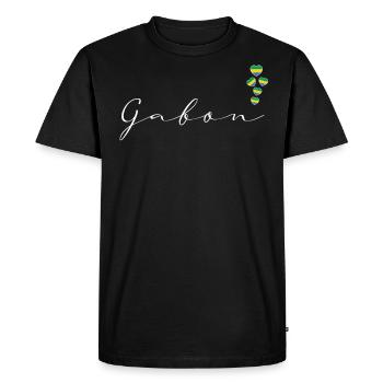 Gabon - T-shirt Premium bio Homme - noir - Devant - Nico (187cm)