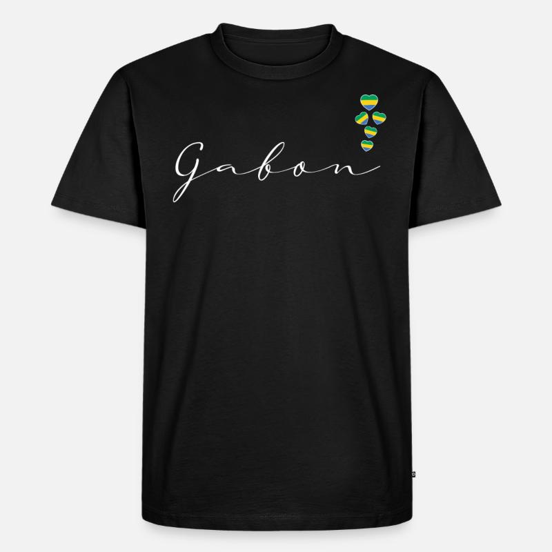 Gabun - Männer Premium Bio T-Shirt - Schwarz
