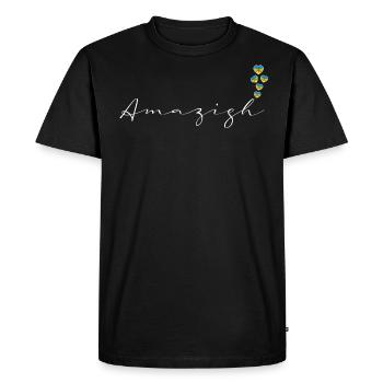 Amazigh - T-shirt Premium bio Homme - noir - Devant - Nico (187cm)