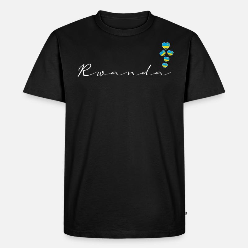 Ruanda - Männer Premium Bio T-Shirt - Schwarz