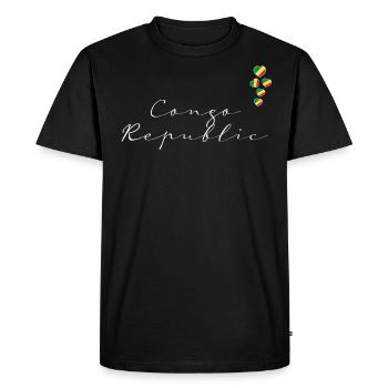 Congo Republic - Men's Premium Organic T-Shirt - black - Front - Nico (187cm)