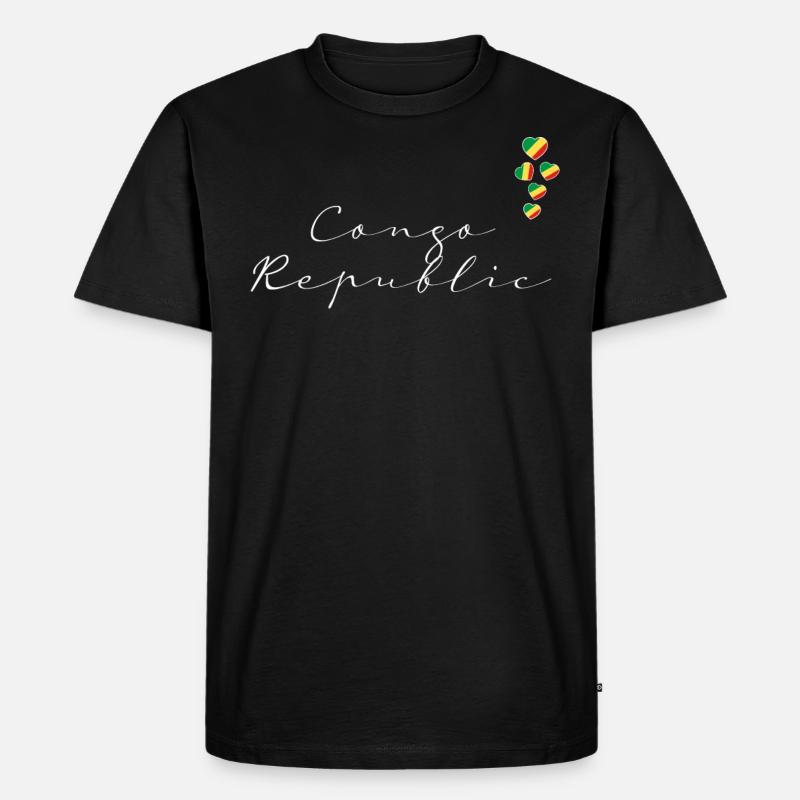 Kongo Republik - Männer Premium Bio T-Shirt - Schwarz