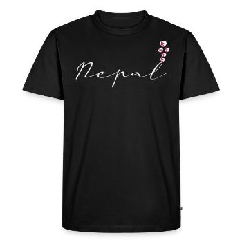 Nepal - Men's Premium Organic T-Shirt - black - Front - Nico (187cm)