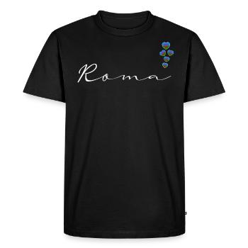 Roma - Men's Premium Organic T-Shirt - black - Front - Nico (187cm)