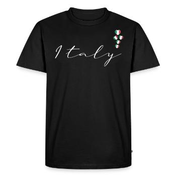 Italie - T-shirt Premium bio Homme - noir - Devant - Nico (187cm)