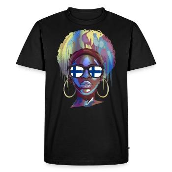 Finlande - T-shirt Premium bio Homme - noir - Devant - Nico (187cm)