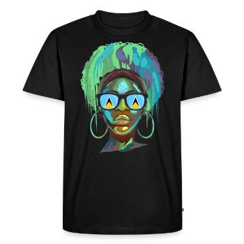 Saint Lucia - Men's Premium Organic T-Shirt - black - Front - Nico (187cm)