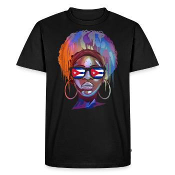 Cuba - T-shirt Premium bio Homme - noir - Devant - Nico (187cm)