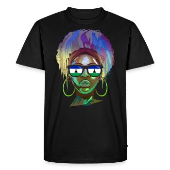 Lesotho - Men's Premium Organic T-Shirt - black - Front - Nico (187cm)