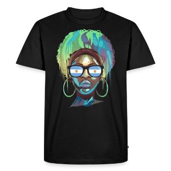 Argentine - T-shirt Premium bio Homme - noir - Devant - Nico (187cm)