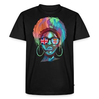 Fiji - Men's Premium Organic T-Shirt - black - Front - Nico (187cm)