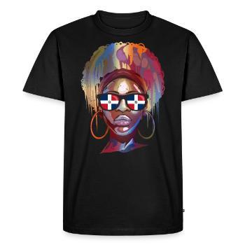 République dominicaine - T-shirt Premium bio Homme - noir - Devant - Nico (187cm)