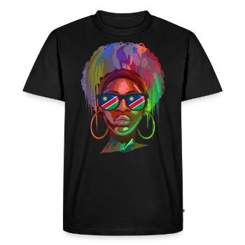 Namibie - T-shirt Premium bio Homme - noir - Devant - Nico (187cm)