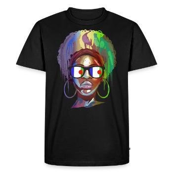 Batwa - Men's Premium Organic T-Shirt - black - Front - Nico (187cm)