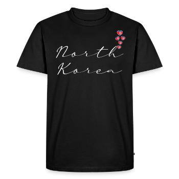 North Korea - Men's Premium Organic T-Shirt - black - Front - Nico (187cm)