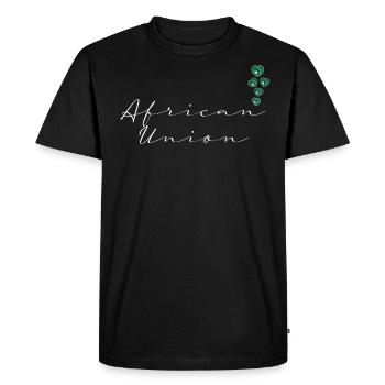 Union africaine - T-shirt Premium bio Homme - noir - Devant - Nico (187cm)