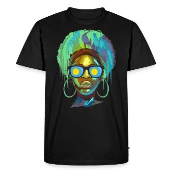 Palau - T-shirt Premium bio Homme - noir - Devant - Nico (187cm)