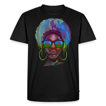 Roma - Men's Premium Organic T-Shirt - black - Front - Nico (187cm)