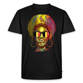 Belgium - Men's Premium Organic T-Shirt - black - Front - Nico (187cm)