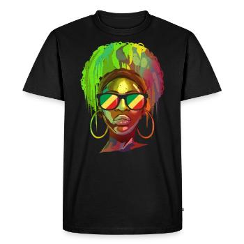 Congo Republic - Men's Premium Organic T-Shirt - black - Front - Nico (187cm)