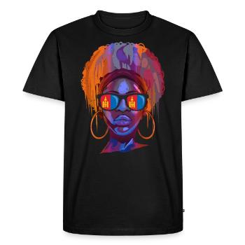 Mongolia - Men's Premium Organic T-Shirt - black - Front - Nico (187cm)