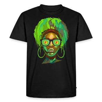 Zaire - Men's Premium Organic T-Shirt - black - Front - Nico (187cm)