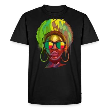 Bermudes - T-shirt Premium bio Homme - noir - Devant - Nico (187cm)