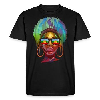 Mapuche - Men's Premium Organic T-Shirt - black - Front - Nico (187cm)
