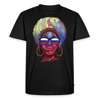 Russie - T-shirt Premium bio Homme - noir - Devant - Nico (187cm)