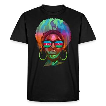 Azerbaijan - Men's Premium Organic T-Shirt - black - Front - Nico (187cm)