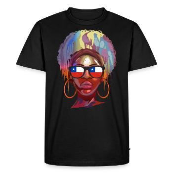 Chile - Men's Premium Organic T-Shirt - black - Front - Nico (187cm)