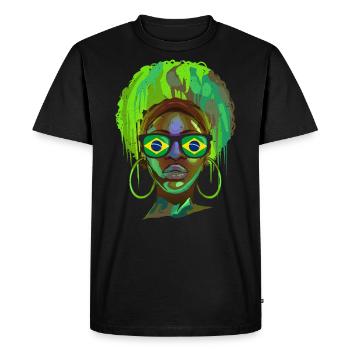 Brazil - Men's Premium Organic T-Shirt - black - Front - Nico (187cm)