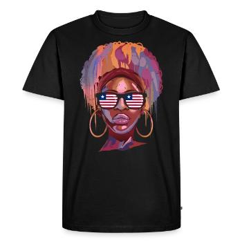 Liberia - Männer Premium Bio T-Shirt - Schwarz - Vorne - Nico (187cm)