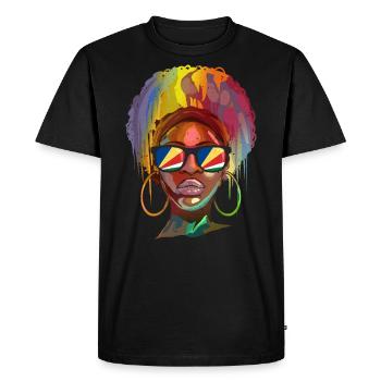 Seychelles - T-shirt Premium bio Homme - noir - Devant - Nico (187cm)