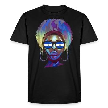 El Salvador - Men's Premium Organic T-Shirt - black - Front - Nico (187cm)