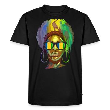 Ogoni - T-shirt Premium bio Homme - noir - Devant - Nico (187cm)