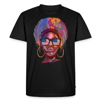 Amérique du Nord - T-shirt Premium bio Homme - noir - Devant - Nico (187cm)