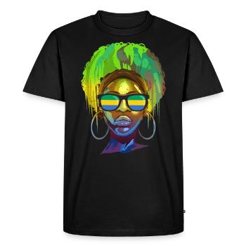 Gabon - T-shirt Premium bio Homme - noir - Devant - Nico (187cm)