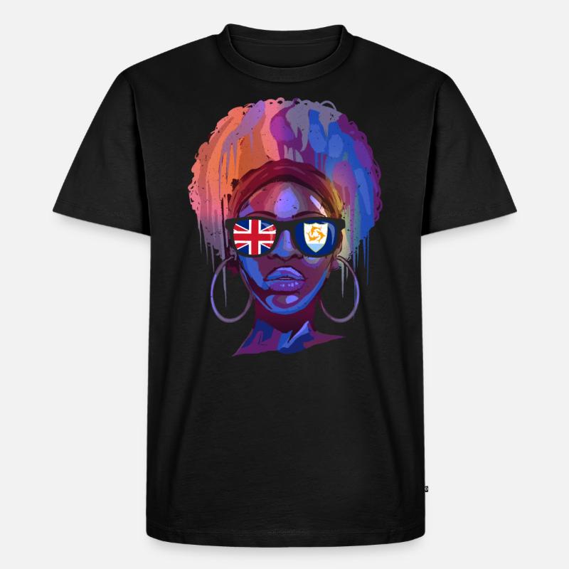 Anguilla - Männer Premium Bio T-Shirt - Schwarz