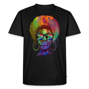 Afrique du Sud - T-shirt Premium bio Homme - noir - Devant - Nico (187cm)