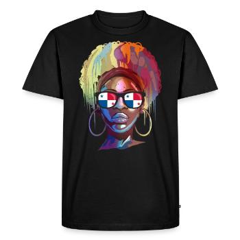 Panama - Men's Premium Organic T-Shirt - black - Front - Nico (187cm)