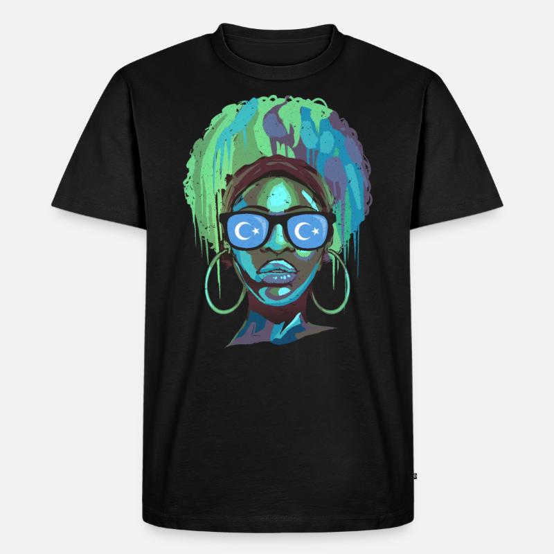 Uiguren - Männer Premium Bio T-Shirt - Schwarz