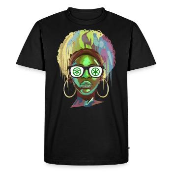 Padanie - T-shirt Premium bio Homme - noir - Devant - Nico (187cm)