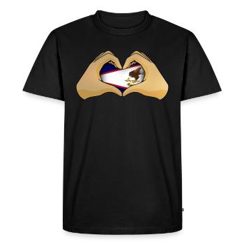 Samoa américaines - T-shirt Premium bio Homme - noir - Devant - Nico (187cm)