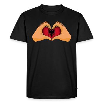 Albanie - T-shirt Premium bio Homme - noir - Devant - Nico (187cm)