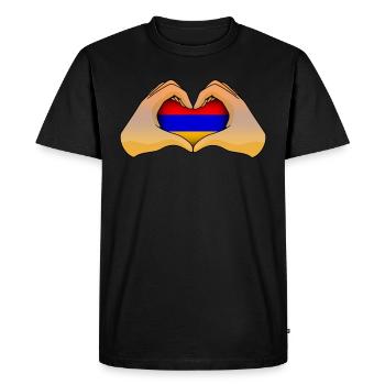 Arménie - T-shirt Premium bio Homme - noir - Devant - Nico (187cm)