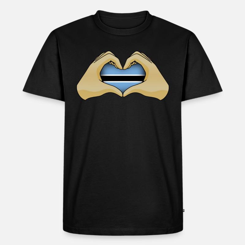 Botswana - Männer Premium Bio T-Shirt - Schwarz