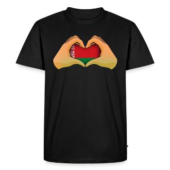 Belarus - Men's Premium Organic T-Shirt - black - Front - Nico (187cm)