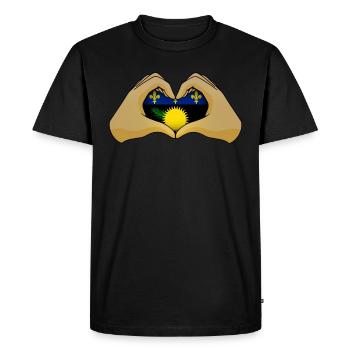 Guadeloupe - T-shirt Premium bio Homme - noir - Devant - Nico (187cm)