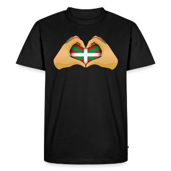 Pays Basque - T-shirt Premium bio Homme - noir - Devant - Nico (187cm)